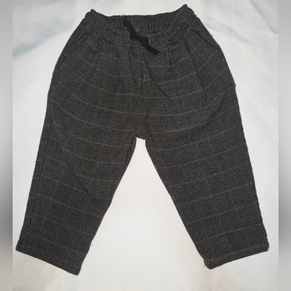 ZARA Black and Brown Patterned Trousers